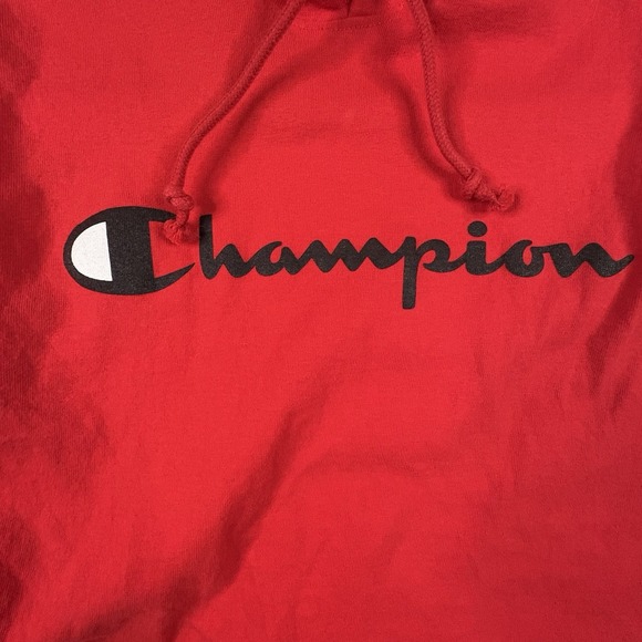 Champion Men's M Mid Weight T-Shirt Hoodie LS Red Cotton SEE DESCRIPTION - Picture 6 of 16